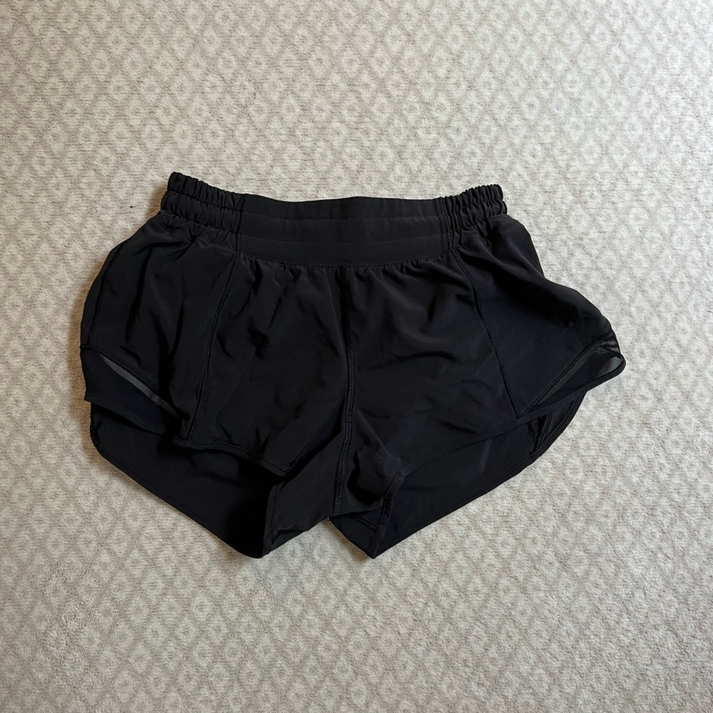 Black Lululemon Hotty Hot Shorts
